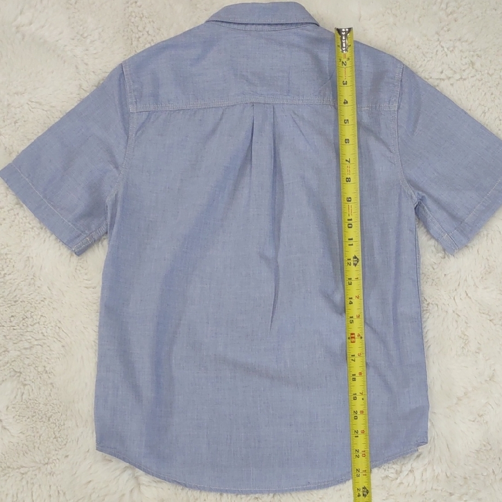 VANS Light Blue Short Sleeve Button-Up Shirt - Picture 8 of 17